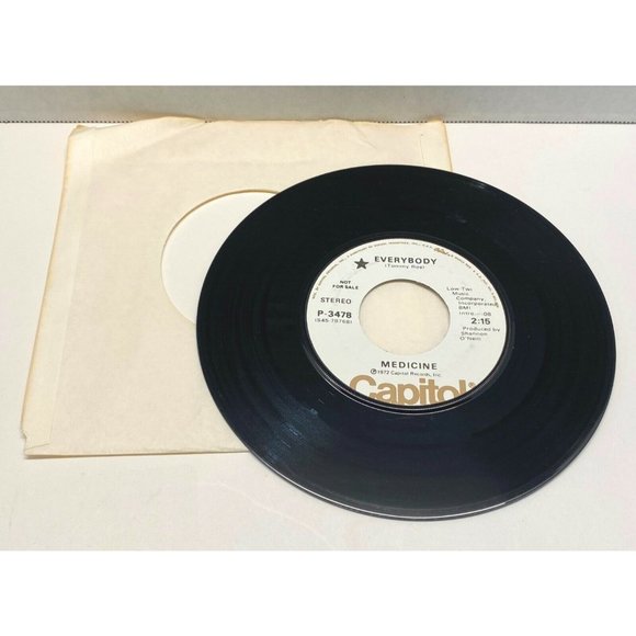 Medicine Rock Everybody / Bringin It All Back Home 45 Rock Promo VG+/NM 1972 - Picture 3 of 4